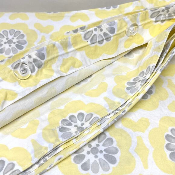 Pottery Barn Kids Cotton Yellow Floral Duvet Cover Full Queen Size - Picture 3 of 6